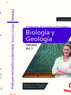 CUERPO DE PROFESORES DE ENSEÑANZA SECUNDARIA. BIOLOGÍA Y GEOLOGÍA. TEMARIO VOL.