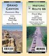 HISTORIC ROUTE 66 & GRAND CANYON PANORAMIC MAP -GM JOHNSON