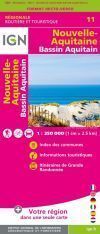 MAPA NOUVELLE-AQUITAINE BASSIN AQUITAIN 1:250.000 -IGN