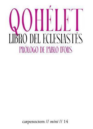 QOHÉLET. LIBRO DEL ECLESIASTÉS