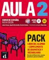 AULA 2 PACK LIBRO + COMPLEMENTO DE GRAMÁTICA Y VOCABULARIO