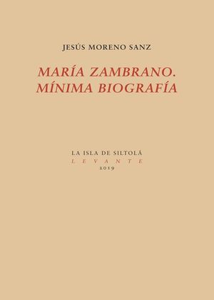 MARIA ZAMBRANO. MINIMA BIOGRAFIA