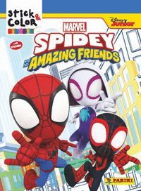 STICK & COLOR. SPIDERMAN AND FRIENDS