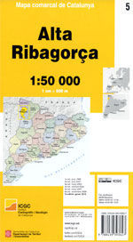 ALTA RIBAGORÇA 1:50.000- ICC MAPA COMARCAL DE CATALUNYA