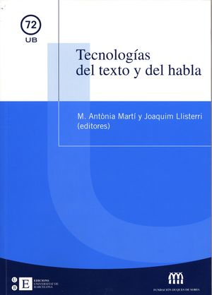TECNOLOGIAS DEL TEXTO Y DEL HABLA (UB 72)