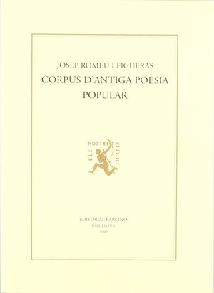 CORPUS D'ANTIGA POESIA POPULAR