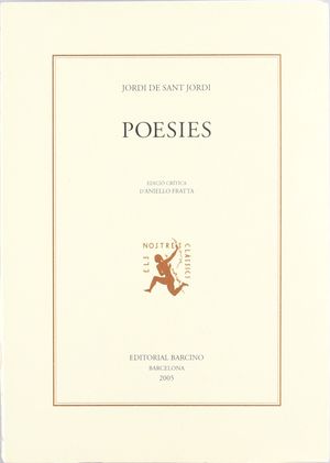 POESIES. JORDI DE SANT JORDI