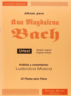 ALBUM PARA ANA MAGDALENA (URTEXT) (L.MOSCA)