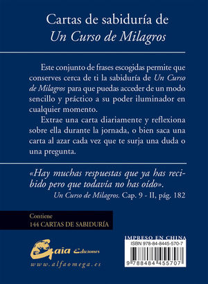 CARTAS DE SABIDURÍA DE UN CURSO DE MILAGROS