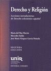 DERECHO Y RELIGIÓN : LECCIONES INTRODUCTORIAS DE DERECHO ECLESIÁSTICO ESPAÑOL