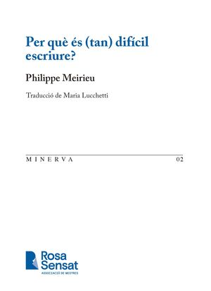 PER QUÈ ÉS (TAN) DIFÍCIL ESCRIURE?